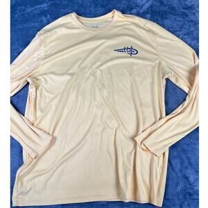 Men’s 2XL Free Life Peach Long Sleeve Performance Shirt – Good Condition